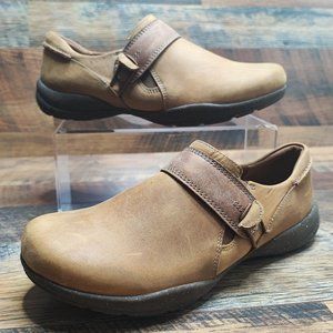 Clarks Women's Roseville Dot Loafers Dark Tan Leather Size 8